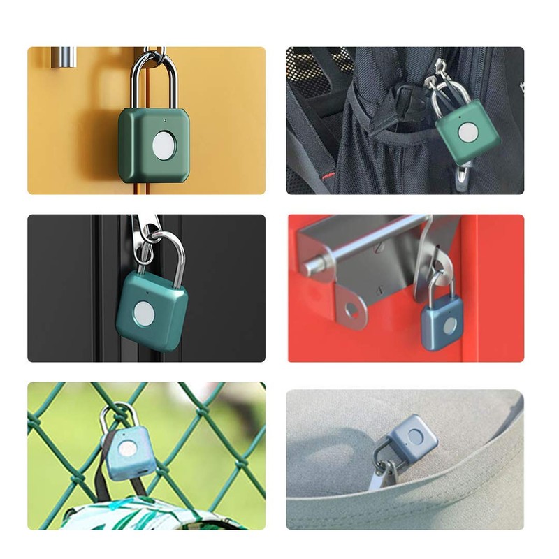 Fingerprint Padlock eLinkSmart Small Smart Padlock Keyless Lock for Locker