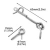 DGHAOP 4pcs Stainless Steel Spring Hook and Eye Safety Latch