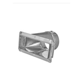 Imperial 6" x 14" x 8 Galvanized Straight Floor Ceiling Heat AC Register Duct Boot Flange