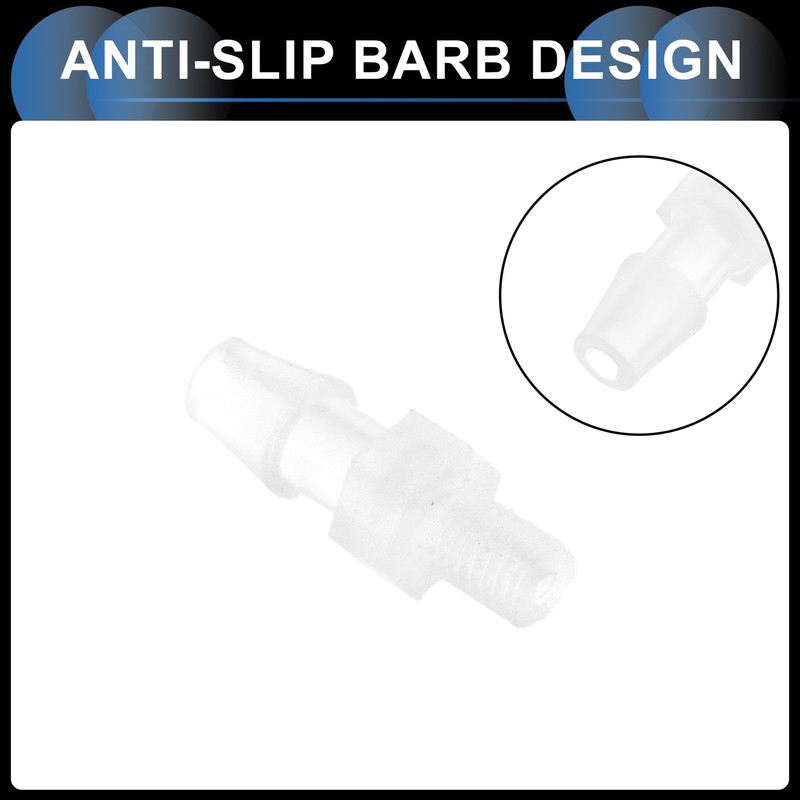INFINAUTO Plastic Hose Barb, 3/16" Hose M5 Male Thread Adapter