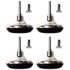 Chrome Feet Bed Legs Glides Castor & Insert for Divan
