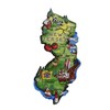 State of New Jersey Artwood Jumbo Fridge Magnet