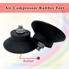 4Pcs Air Compressor Rubber Feet,No Oil Machine Shock-Absorbing Foot Pads,Black(M6