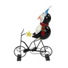 Metal Decorative Figure with Bicycle Penguin