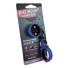 Tuff-Luv [Compatible with Garmin Edge Outfront Funk-E Mount (130 25 20 500 510 520 530 800 810 820 830 Plus Explore Touring) - Black/Blue