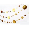 Gold Party Decoration Gold Star Circle Dot Hanging Garland Gold