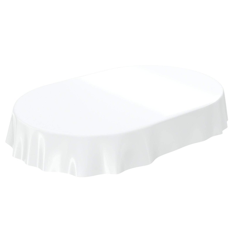 Oilcloth Tablecloth Oilcloth Washable Tablecloth Plain Gloss Plain White Cut