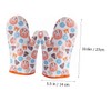 Ipetboom 1 Pair Heat Resistant Mitts Non Slip Oven Gloves