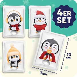 Griffelwärmer® Set of 4 Hand Warmers Pocket Warmers Reusable Penguin Children's Secret Santa Gift Advent Calendar Christmas Bend Bag Gift Heat Pads Heat Pad Kink Pads Thermal Pad
