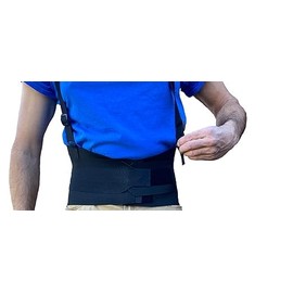 Alpha Medical Work Back Brace with Removable Suspenders – Industrial Lower Back Pain Belt – Warehouse Jobs, Construction, Moving, Heavy Lifting Safety Brace (XXX-Large)