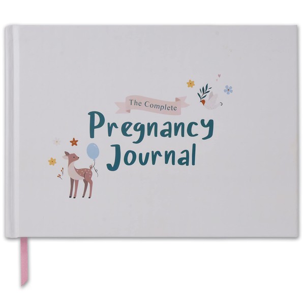 Pregnancy Journal and Memory Book Gift – Pregnancy Diary for Expecting New Mums - Includes Calendar, Scrapbook, Checklist and Organiser (Baby Animals)