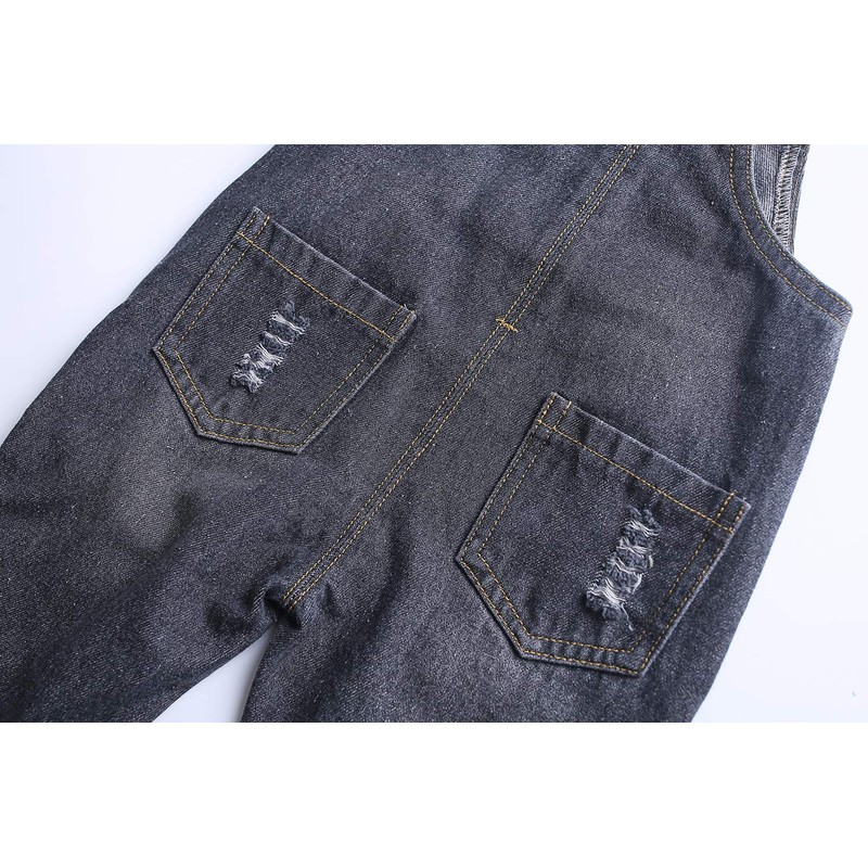 KIDSCOOL SPACE Pure Cotton Blue/Black Baby & Toddlers Ripped Jeans