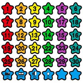 WhatSign Line up Spots for Classroom Floor Waterproof Floor Number Stickers 36pcs Line up Numbers Stickers Floor Numbers for Classroom Lining up Kindergarten Preschool Teachers Essentials