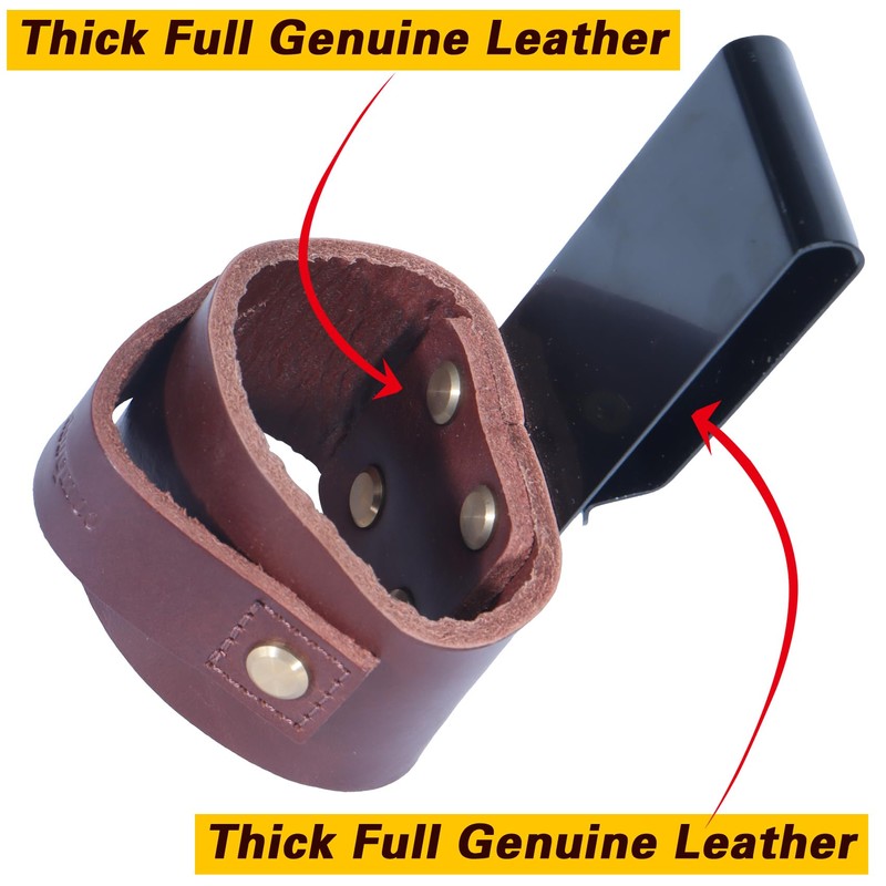 quipuda Genuine Leather Hammer Holder for Belt, Hammer Loop, Practical