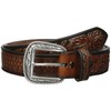 ARIAT Men's Arrow Tooled Floral Billit Belt, Black/Tan, 46