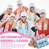 Tegeme 12 Pcs Ice Cream Drip Baseball Cooling Towels, 47"x12"
