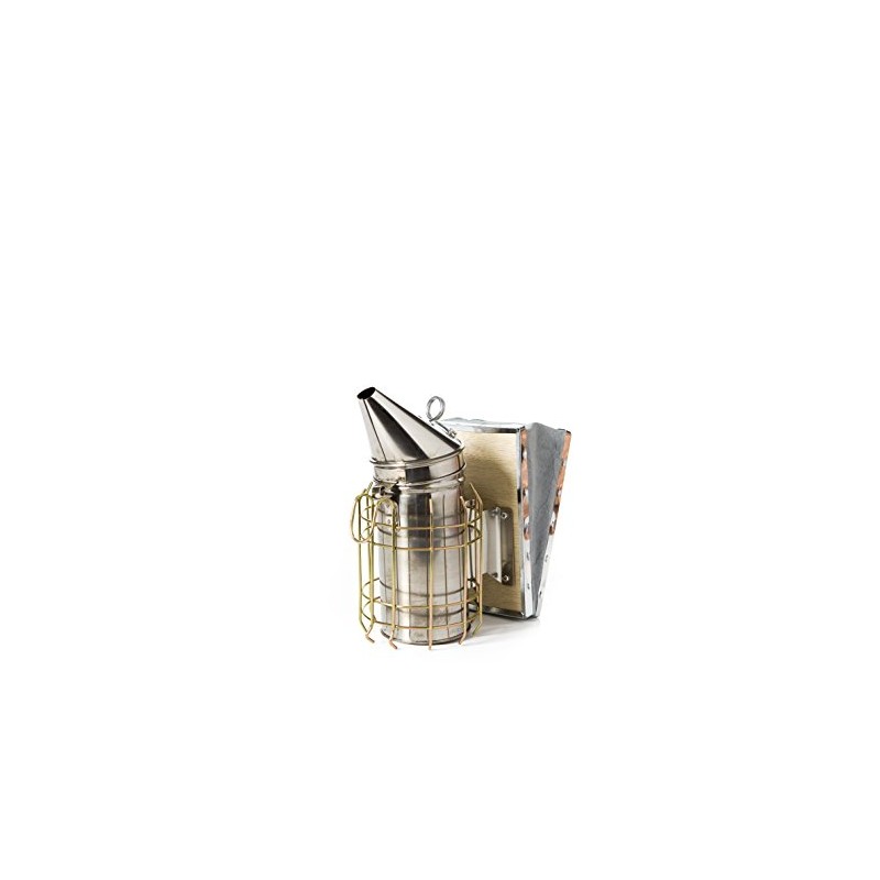 Pigeon Mountain Trading Company Mighty Bee Smoker Beekeeping, 3.5"x6.1", Silver