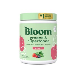Bloom Nutrition Greens & Superfoods Powder, Berry (48 Servings)