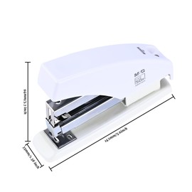 M&G Desk Effortless Stapler with 2000 Staples, 50 Sheets Capacity Heavy Duty Office Staplers, Jam Free, One Finger Touch Stapling Ergonomic Stapler for School Home Office Supplies (White)