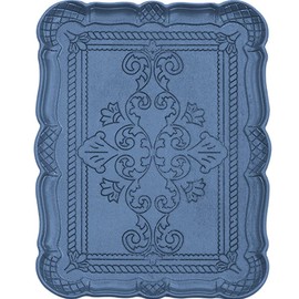 WAYUTO Serving Tray Vintage Platter for Tea Coffee Bar Rustic Decorative Plates for Party Breakfast Bed Lunch Dinner Fruit Dessert Appetizers Patio Coffee Table Blue
