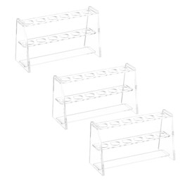 PATIKIL 6 Holes Test Tube Rack, 3Pcs 16mm Round Hole Acrylic Test Tube Holder Stand Suitable for Less Than 10ml Test Tube for Laboratory Scientific Experiments, Clear