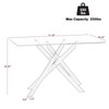 Henf 51'' Glass Dining Table for 2-4 People, Rectangle Kitchen