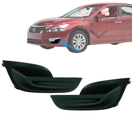 Set Of 2 Fog Lamp Cover Left Driver & Right Passenger Side Textured For Nissan Altima 2013 2015 Sedan Direct Replacement 622563TA0A 622573TA0A