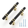 Ravinte Hardware 5 Pack 5 Inch Matte Black&Gold Cabinet Pulls