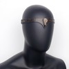 L'VOW - Diadema de piel vikingo, medieval, ajustable, para disfraz