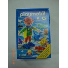Playmobil 4980 - Exciting Circus Game with 8 Puppies, Clown Figure and Dice