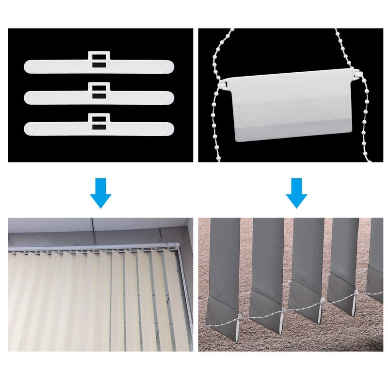 SelfTek Vertical Blind Accessories 12Pcs 89mm Vertical Blind Top Hangers,12Pcs