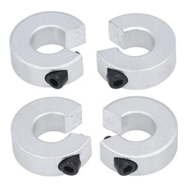 SBR20 Linear Rail Stop Collars, 4 Pcs 16mm Aluminum Alloy Shaft Collar with M4 Screw, Linear Rail Limit Fixing Rings Buffer Block Stopper for Linear Motion Rail Shaft Guide