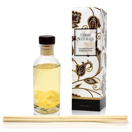Urban Naturals Vanilla Orchid and Almond Scented Reed Diffuser Oil Set | Rich, Nutty Fragrance with Almond, White Orchid, Coconut Milk, Vanilla and Amber | Great Holiday Home Air Freshener