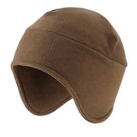 Magracy Mens Fleece Beanie with Face Cover Windproof Skull Cap Winter Earflap 2 in1 Beanie for Ski Cycling Motorcycle Army Green