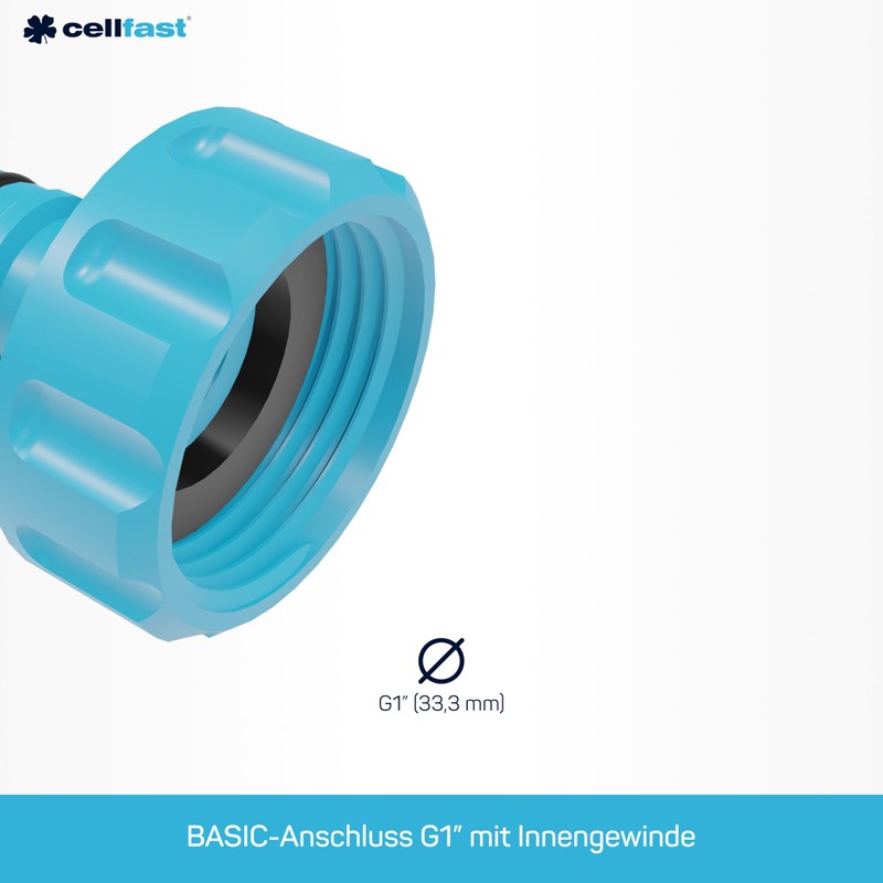 1" Hozelock compatibile Threaded Tap Connector With Hose End Connector