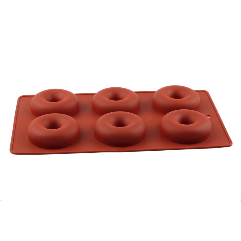 6 Cavity Donut Silicone Chocolate Molds Doughnut Pan Baking Mold