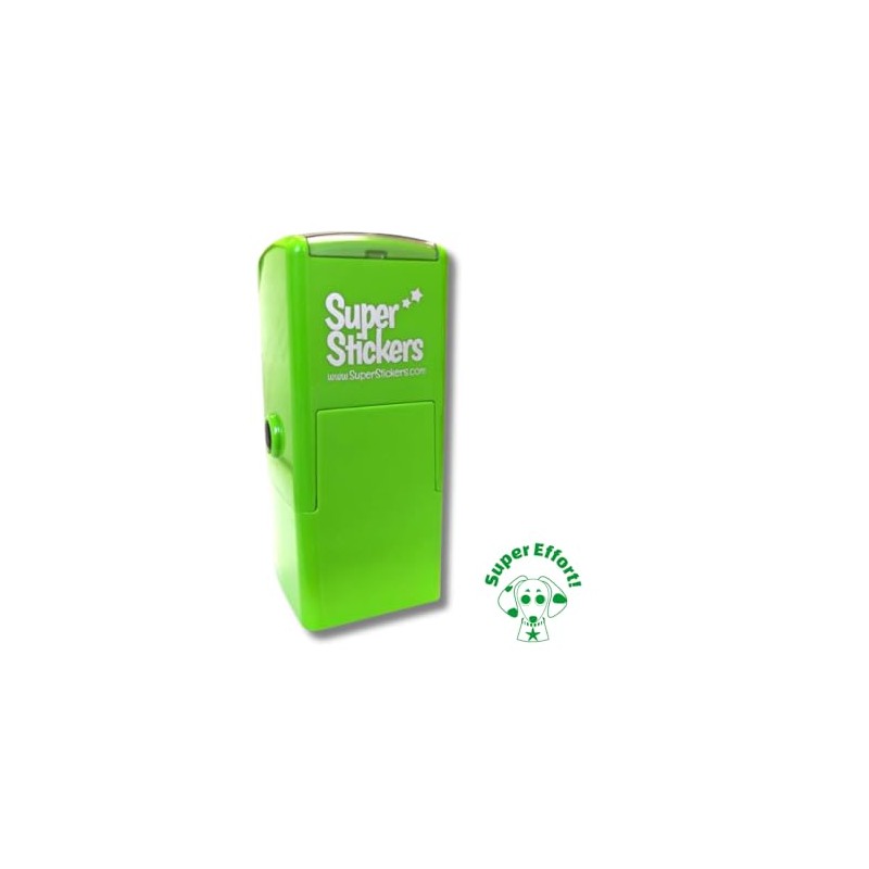 Superstickers Teacher Stamp - Super Effort Dog Design - Green