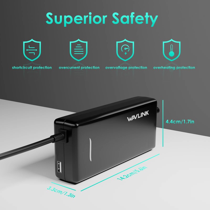 WAVLINK 112W Universal Charger USB C Laptop 100W AC Adapter
