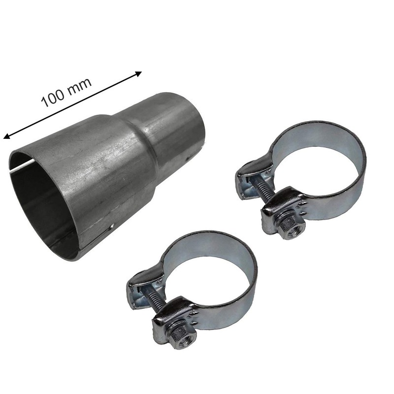 Pipe Reducer Exhaust Adapter Including 2 Mounting Clamps Broadband Clamp