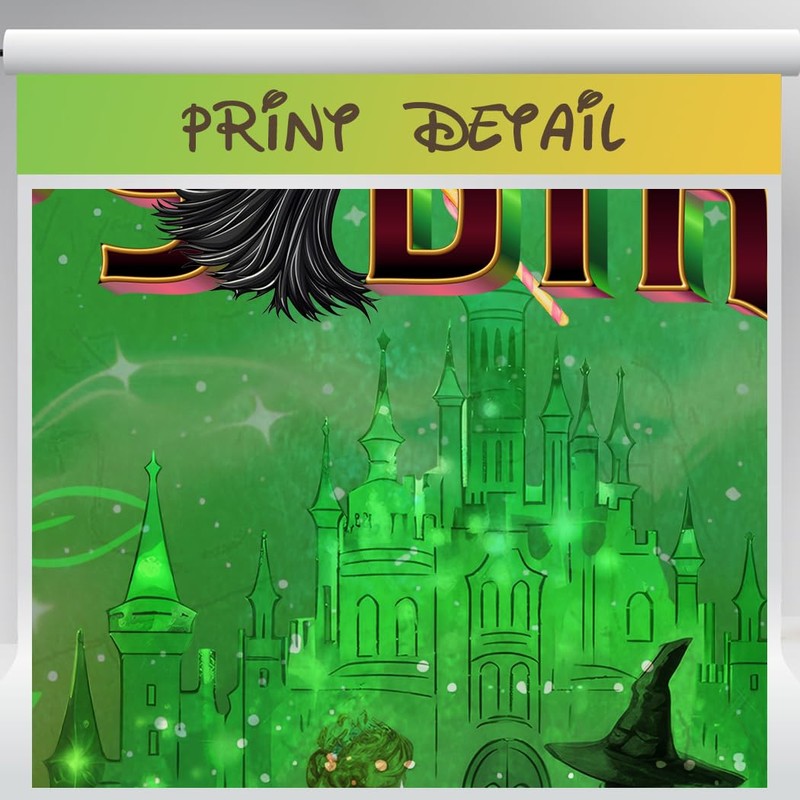 Green and Pink Birthday Party Backdrop Fantasy Witch Background Maigc
