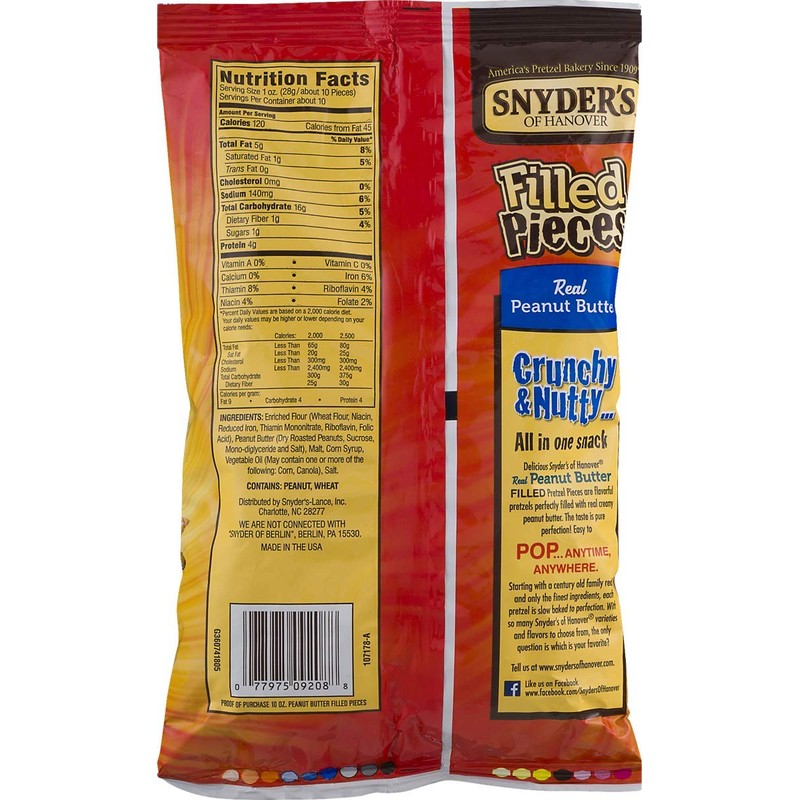 Snyders of Hanover Peanut Butter Filled Flavored Pretzel Pieces (3