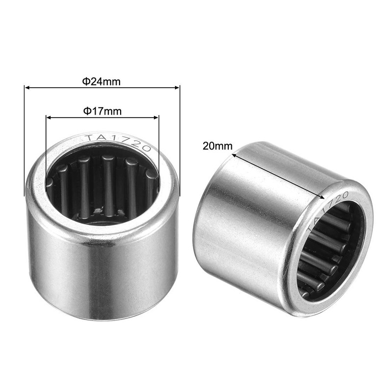sourcing map TA1720 Needle Roller Bearings 17mm Bore 24mm OD