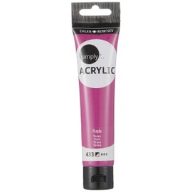 Daler-Rowney Simply Acrylic Paint, Plastic Tube, 2.54oz - 75 ml, Purple