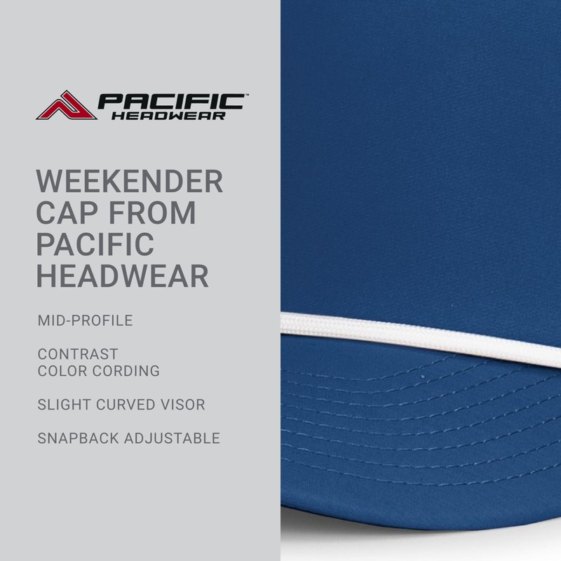 Pacific Headwear Weekender Cap, Royal/White