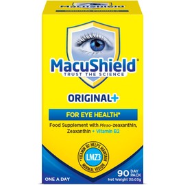MacuShield Original Plus Capsules - 90 Day Pack, Eye Health Food Supplement containing Lutein, Zeaxanthin and Meso-Zeaxanthin, as Well as Vitamin B2 which Supports Normal Vision