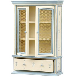 jarbins Dollhouse Bookshelf Cabinet 1:12 Scale Miniature Wooden Bookshelf Mini Wood Drawer Cabinet Ornament Dollhouse Furniture Doll House Accessories for Kids Play Toy