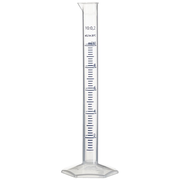 Brand Polypropylene Measuring Cylinder, High Shape, Hexagonal Base, Transparent, 145