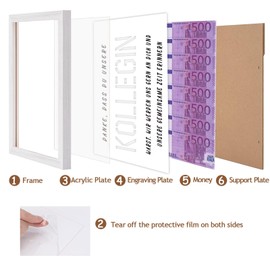 HSDSH Money Gift Farewell Colleague, Farewell Gift Colleague Job Change, Money Gift Picture Frame, Colleague Money Gifts Packaging for Men Women Farewell Colleague Retirement Job Change