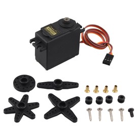 Jopto 5PCS MG995 RC Servo Motor Digital Metal Gear 13kg/cm High Speed for Smart Car Robot Boat RC Helicopter Airplane Model Boat Car Robot DIY Project