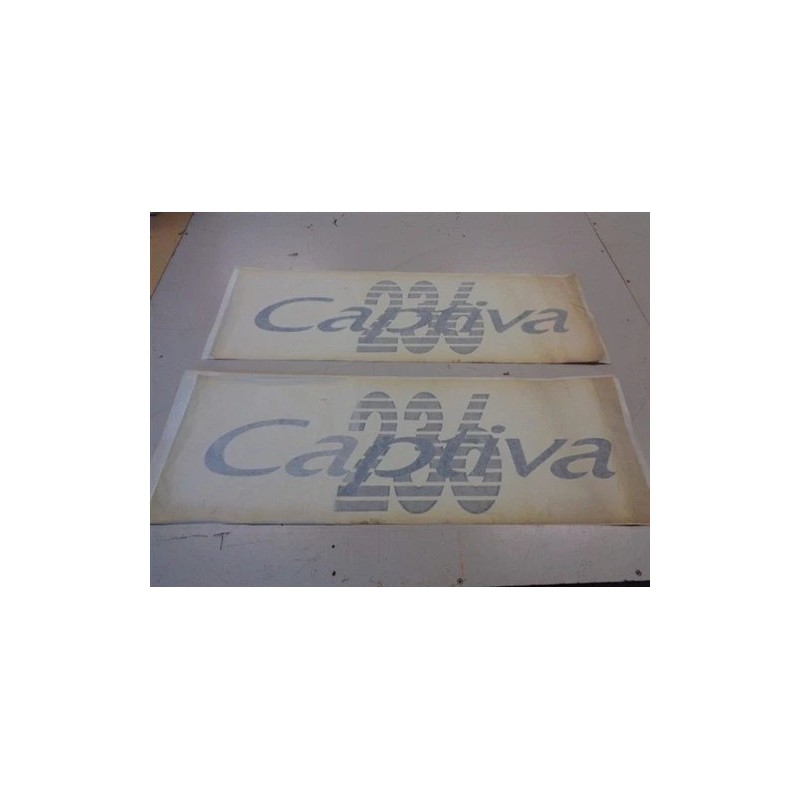 RINKER CAPTIVA 236 DECAL SET OF (2) TEAL / SILVER